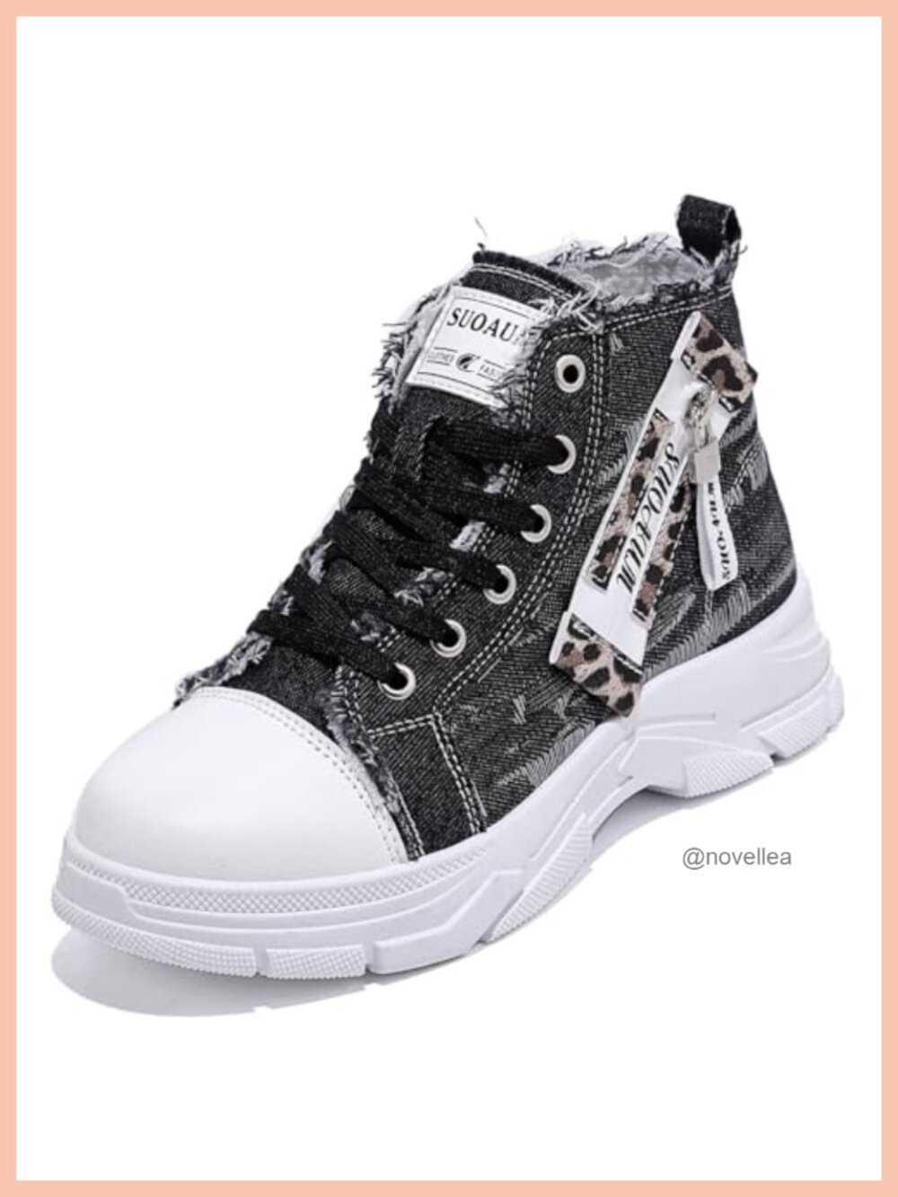 WELRUNG Canvas High Top Sneakers Lace Up Walking Athletic Shoes